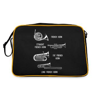 Français Joueur de cor - Sac Retro - noir/or - Dos