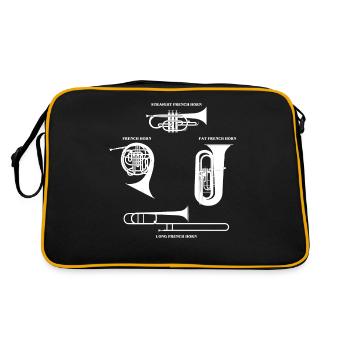 Français Joueur de cor - Sac Retro - noir/or - Dos