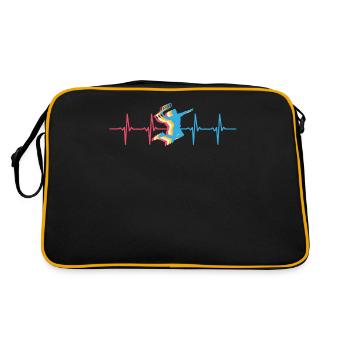 Badminton, Joueurs de badminton - Sac Retro - noir/or - Dos