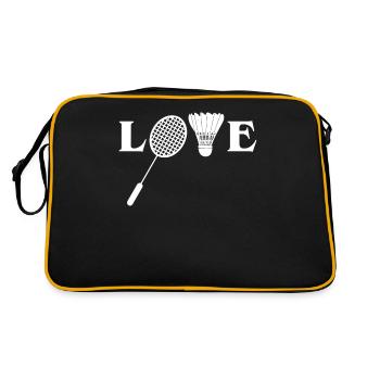 Badminton, Joueurs de badminton - Sac Retro - noir/or - Dos
