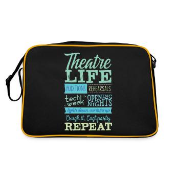 Theater Life Auditions Tech Week Soirées d’ouverture - Sac Retro - noir/or - Dos