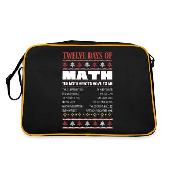 12 days of mathematics, math grades - Retro Bag - black/gold - Back