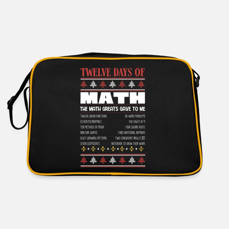 12 jours de mathématiques, notes de maths Sac Retro