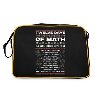 12 days of mathematics, math grades - Retro Bag - black/gold - Back