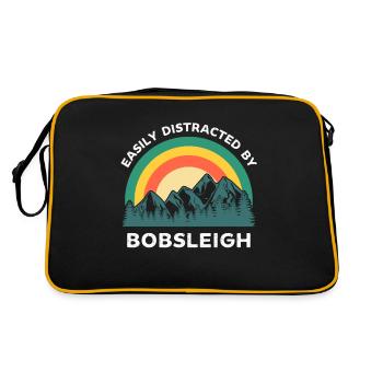 Easily distracted by Bobsleigh - Retro Bag - black/gold - Back