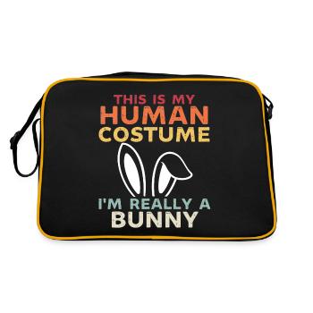 C’est mon costume humain je suis vraiment un lapin - Sac Retro - noir/or - Dos