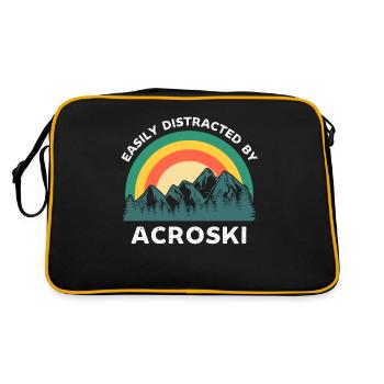 Easily distracted by Acroski - Retro Bag - black/gold - Back