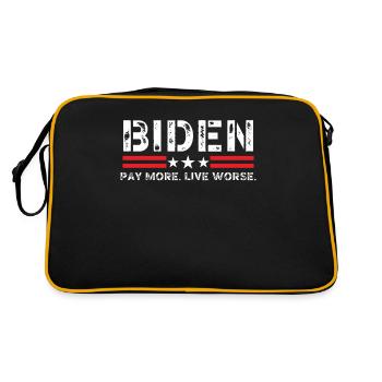 Biden paie plus vivre pire - Sac Retro - noir/or - Dos