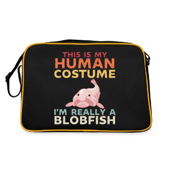C’est mon costume humain je suis vraiment un blobfish - Sac Retro - noir/or - Dos