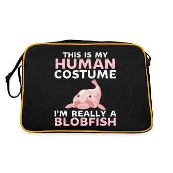 C’est mon costume humain je suis vraiment un blobfish - Sac Retro - noir/or - Dos
