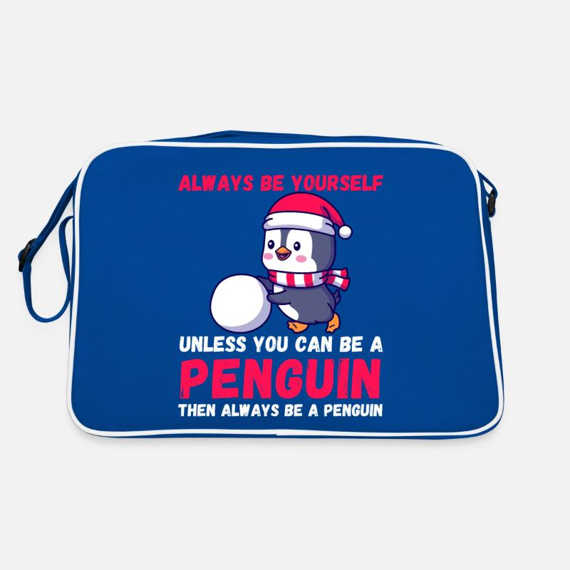Sei immer du selbst, es sei denn, du kannst ein Pinguin sein Retro Tasche