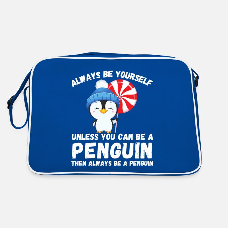 Sei immer du selbst, es sei denn, du kannst ein Pinguin sein Retro Tasche