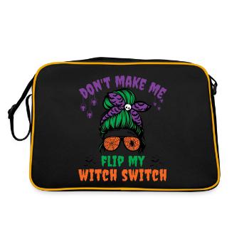 Ne me faites pas tourner mon interrupteur de sorcière - Sac Retro - noir/or - Dos