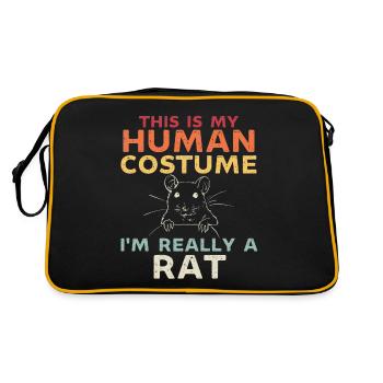 C’est mon costume humain je suis vraiment un rat - Sac Retro - noir/or - Dos