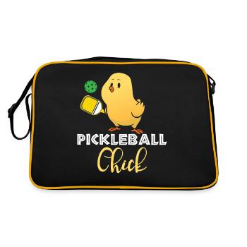 Pickleball-Chic, Pickleball Player - Retro Bag - black/gold - Back