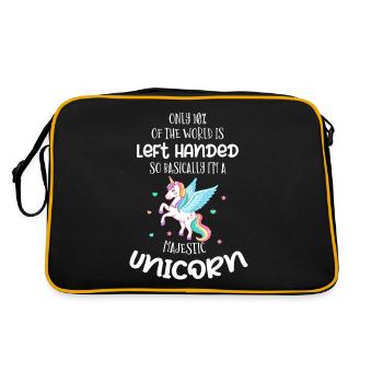 Left-handed unicorn - Retro Bag - black/gold - Back