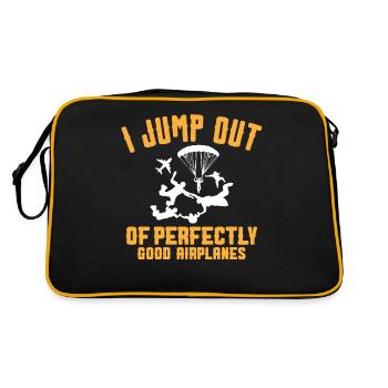Skydiving, Skydiver - Retro Bag - black/gold - Back
