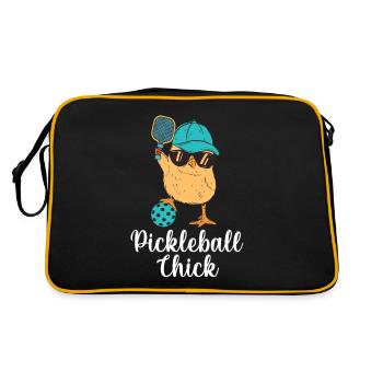 Pickleball-Chic, Pickleball Player - Retro Bag - black/gold - Back