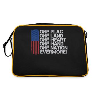 US patriotic quotes, patriot, patriots - Retro Bag - black/gold - Back