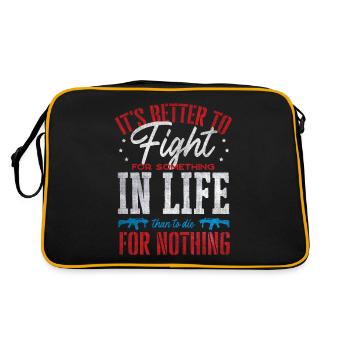 US patriotic quotes, patriot, patriots - Retro Bag - black/gold - Back