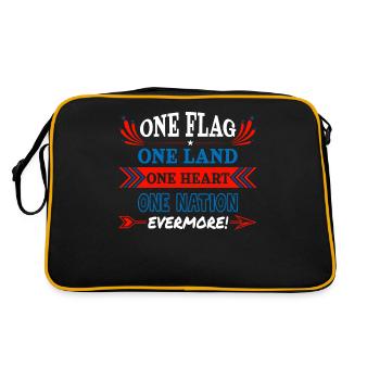 US patriotic quotes, patriot, patriots - Retro Bag - black/gold - Back