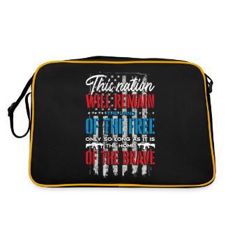 US patriotic quotes, patriot, patriots - Retro Bag - black/gold - Back