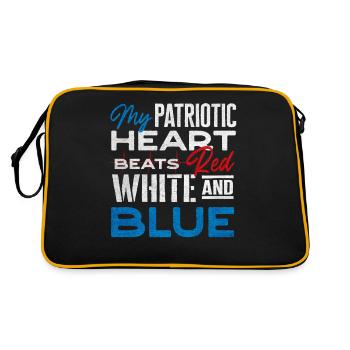 US patriotic quotes, patriot, patriots - Retro Bag - black/gold - Back