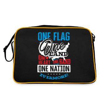 US patriotic quotes, patriot, patriots - Retro Bag - black/gold - Back