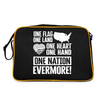 US patriotic quotes, patriot, patriots - Retro Bag - black/gold - Back