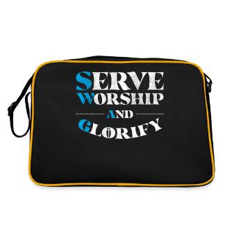 Servir l’adoration et glorifier - Sac Retro - noir/or - Dos