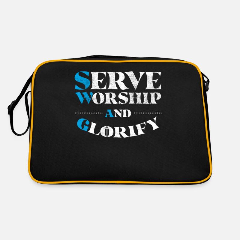 Serve worship and glorify Retro Bag