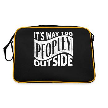 Chemin vers les gens à l’extérieur, je déteste les gens - Sac Retro - noir/or - Dos