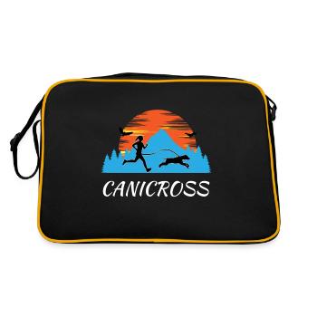 Canicross Hundesport Natur Laufen Hund - Retro Tasche - Schwarz/Gold - Hinten