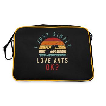 Ants, ant lovers - Retro Bag - black/gold - Back