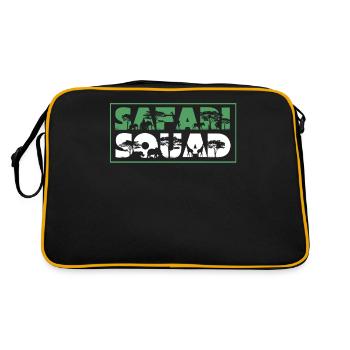Safari -Kader, Eine Safari - Retro Tasche - Schwarz/Gold - Hinten