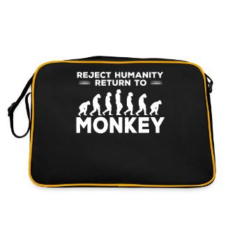 Refuser à l’humanité de retourner au singe - Sac Retro - noir/or - Dos