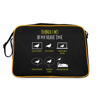 Élevage de pigeons, colombophiles, pigeons - Sac Retro - noir/or - Dos