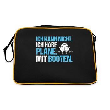 Bootsbauer Bootsbau Schiffbauer Schiffbau Boote - Retro Tasche - Schwarz/Gold - Hinten