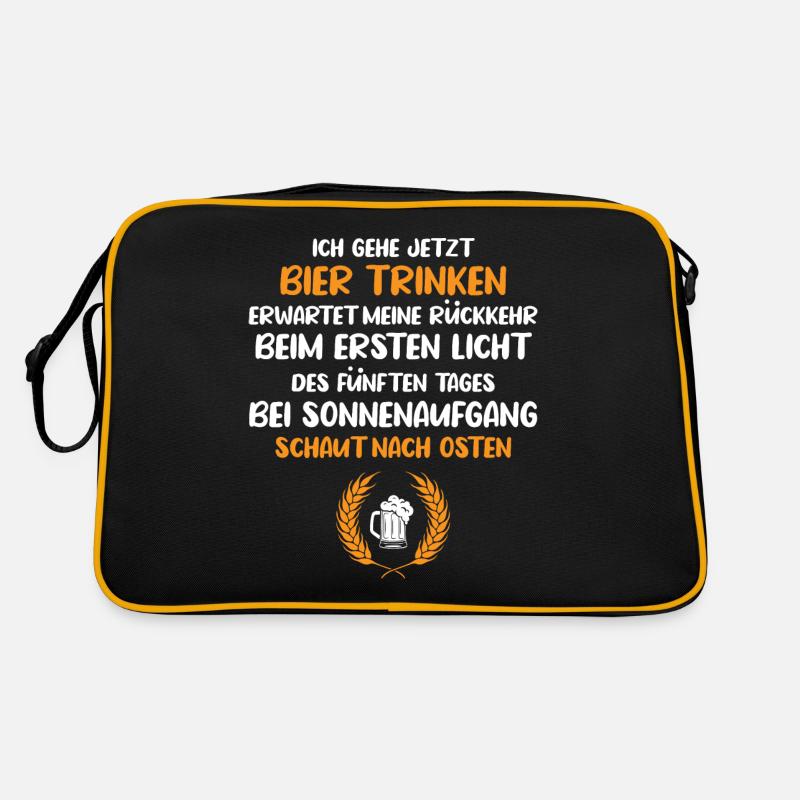 Bier Trinken, Party Bier Saufen Retro Tasche