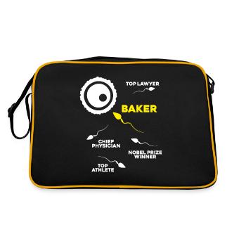 Baker Baking Baker Bakery Baking - Retro Bag - black/gold - Back