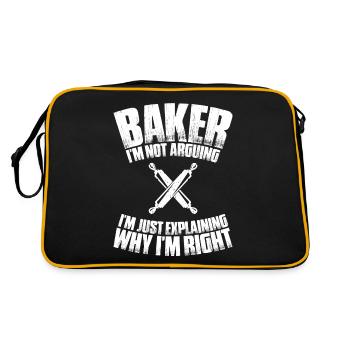Baker Baking Baker Bakery Baking - Retro Bag - black/gold - Back