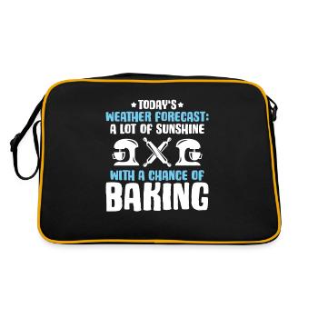 Baker Baking Baker Bakery Baking - Retro Bag - black/gold - Back