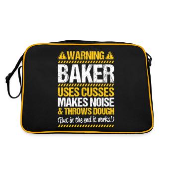 Baker Baking Baker Bakery Baking - Retro Bag - black/gold - Back