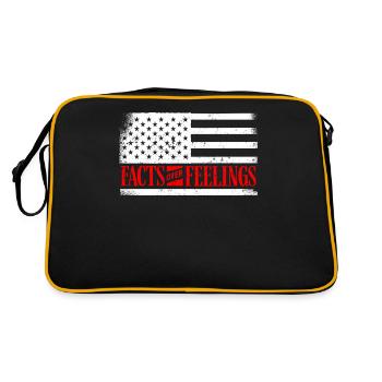 U.S. flag, facts about feelings - Retro Bag - black/gold - Back