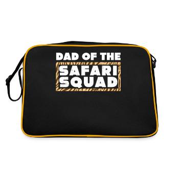 Vater Der Safari-Truppe - Retro Tasche - Schwarz/Gold - Hinten