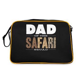 Vater Der Safari-Truppe - Retro Tasche - Schwarz/Gold - Hinten