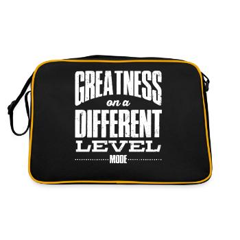 GOD MODE, Größe Auf Einer Anderen Ebene - Retro Tasche - Schwarz/Gold - Hinten