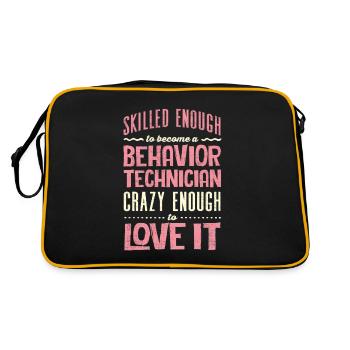 Thérapeute ABA, thérapie ABA, thérapeute, SPEd - Sac Retro - noir/or - Dos