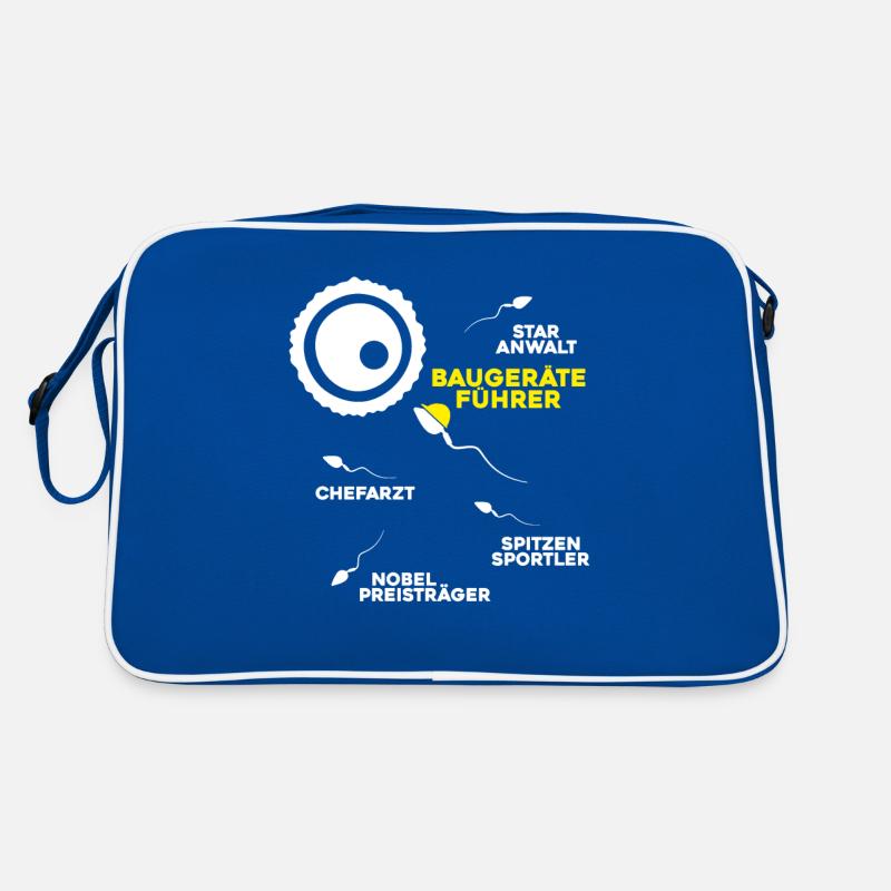 Baugeräteführer Kranführer Baggerfahrer Baugeräte Retro Tasche