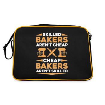 Baker Baking Baker Bakery Baking - Retro Bag - black/gold - Back